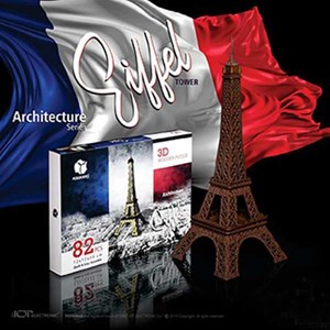 پازل سه بعدی چوبی 82 تکه Pershang Wooden Eiffel Towre 3D Puzzle_اسباب بازی